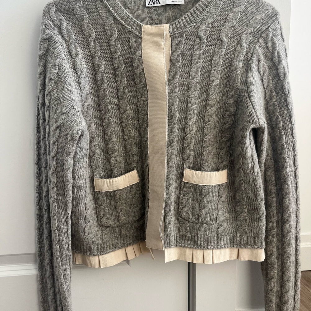 Zara cableknit cardigan